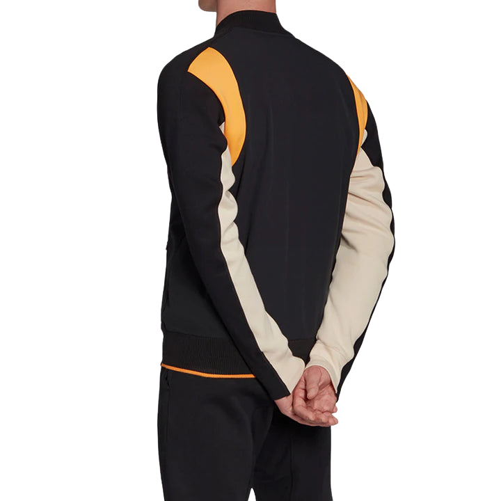 Mens Adidas VRCT Varsity Collegiate Zipup Jacket Black/Black/Real Gold