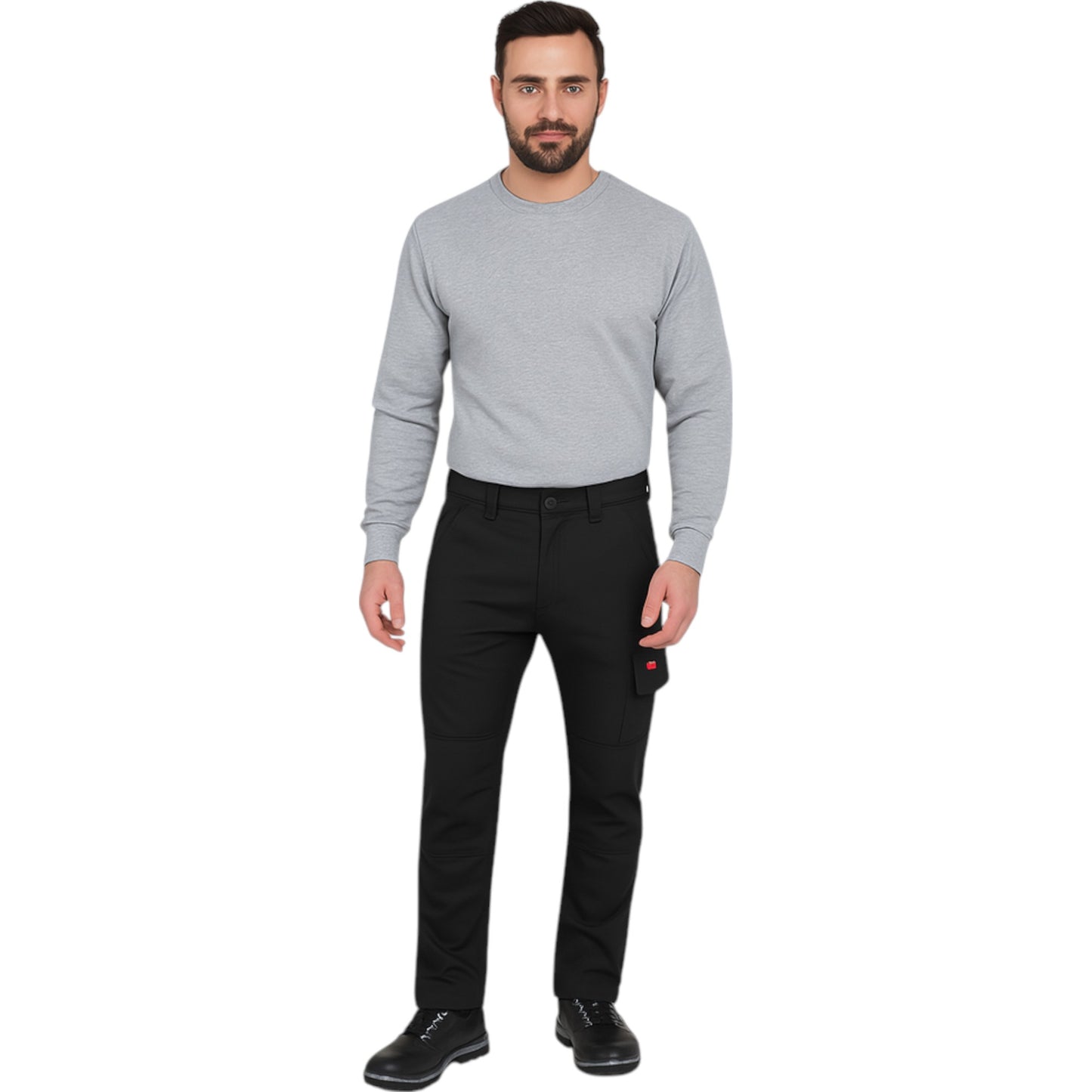 Mens Hard Yakka 3056 Stretch Canvas Cargo Workwear Pants Black