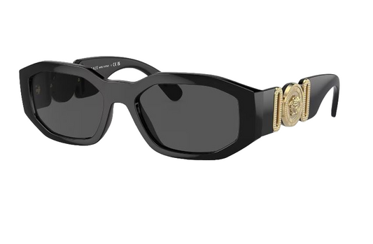 Womens Versace VE4361 Sunglasses Black/ Dark Grey