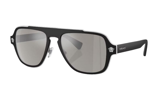 Mens Versace VE2199 Sunglasses Matt Black/ Light Grey