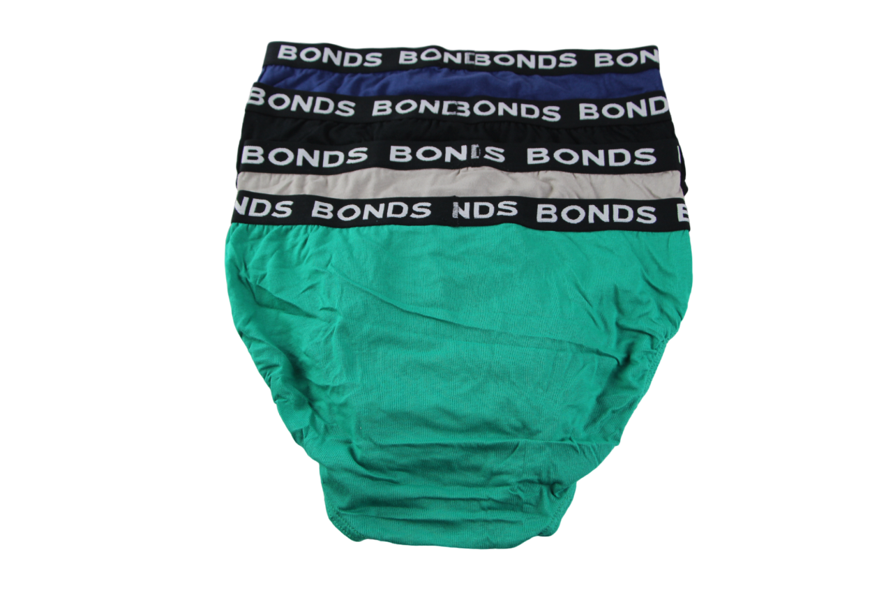 4 Pack Mens Bonds Hipster Briefs Underwear Multi
