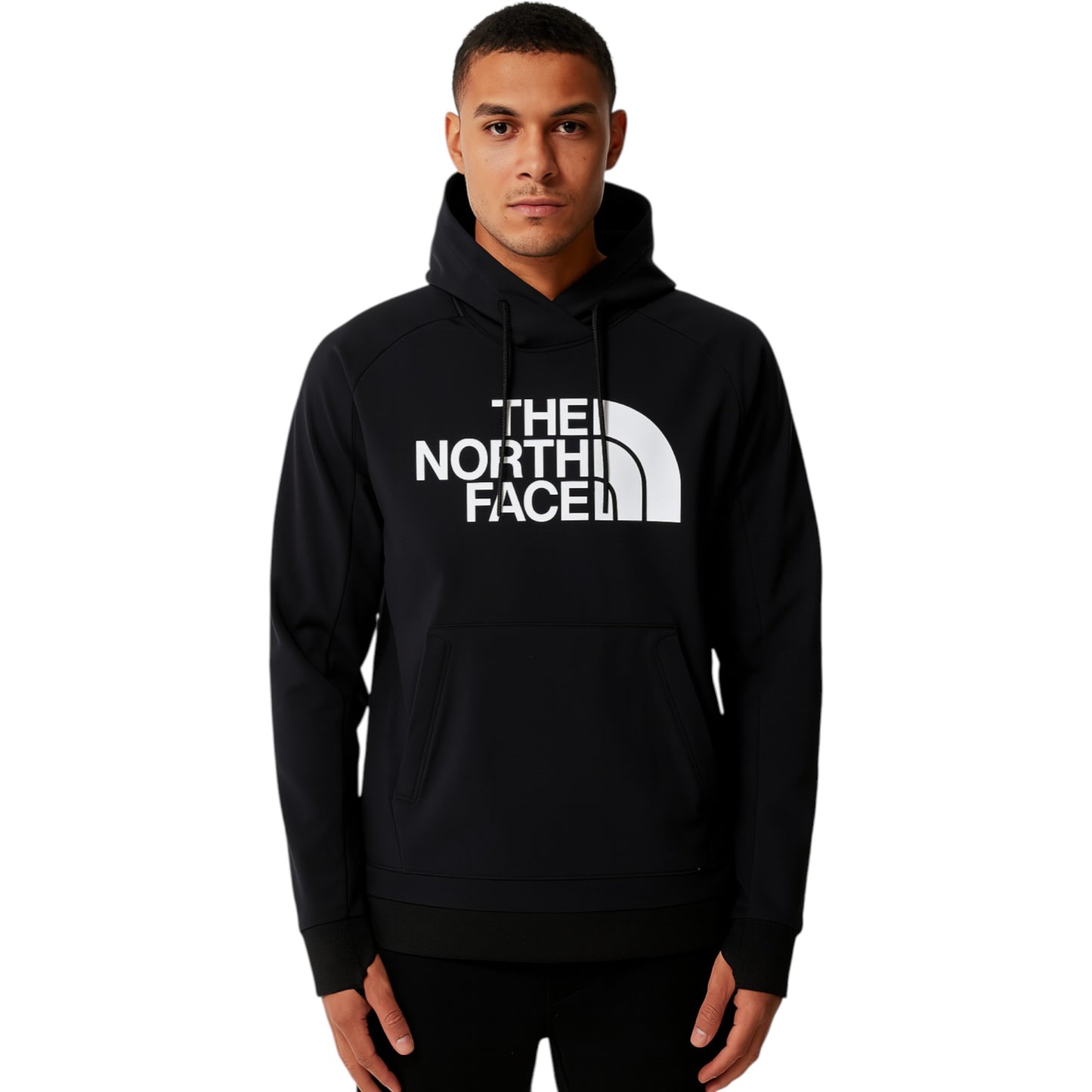 Mens The North Face Tekno Logo Hoodie Black/ White