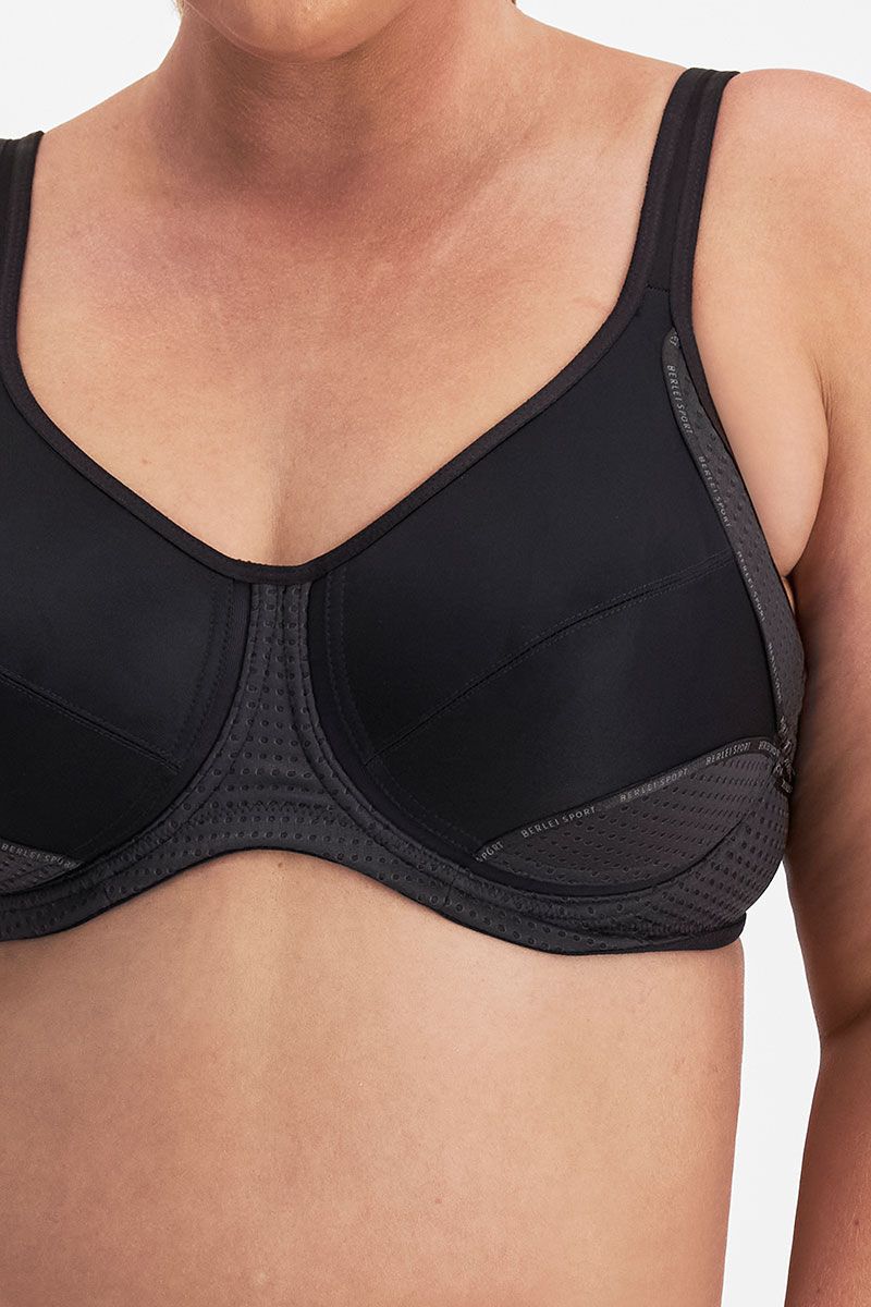 Womens Berlei Electrify Mesh Non-Contour Underwire Bra Black
