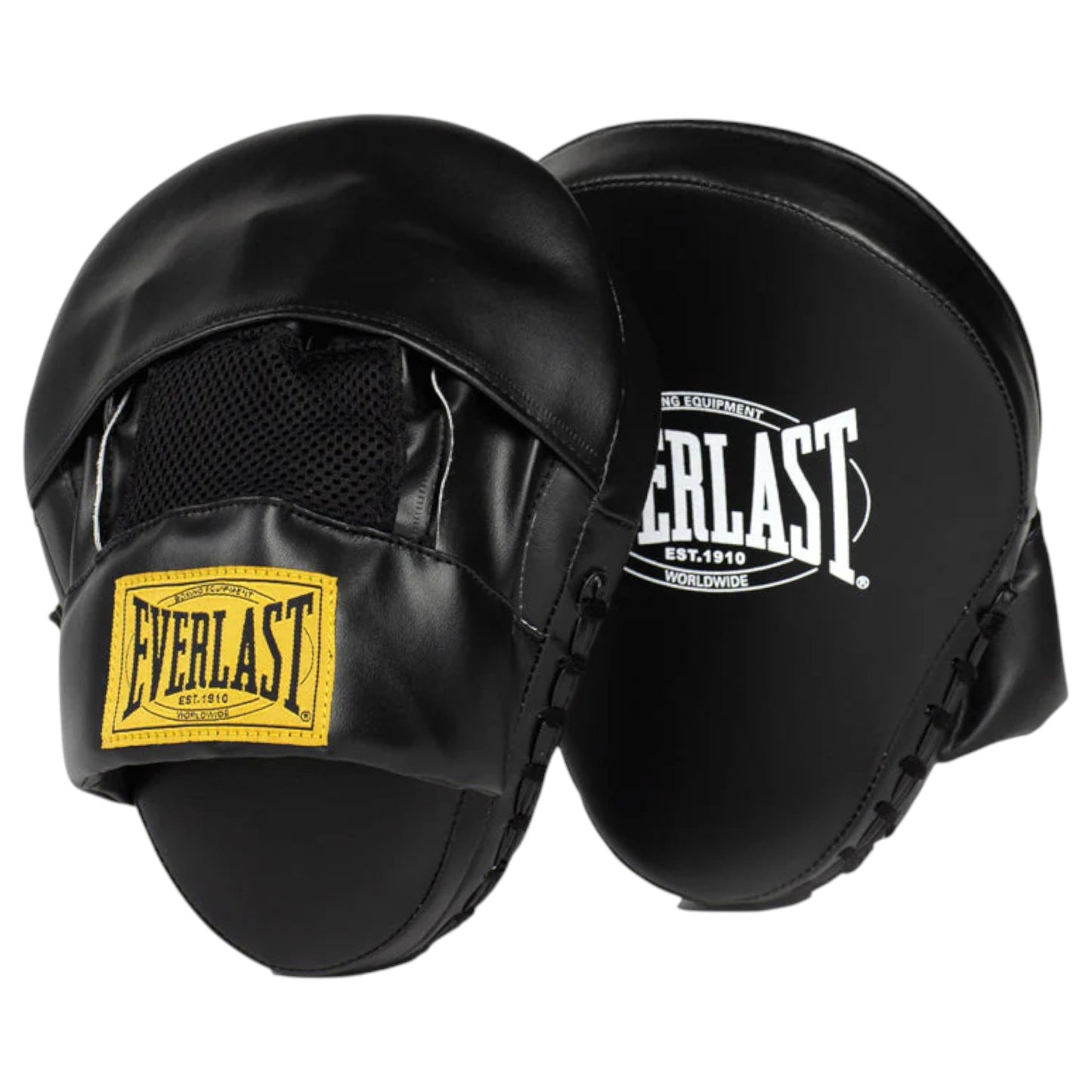 Unisex Adults Everlast 1910 Gloves & Focus-Mitt Combo Boxing Gloves Black/Yellow