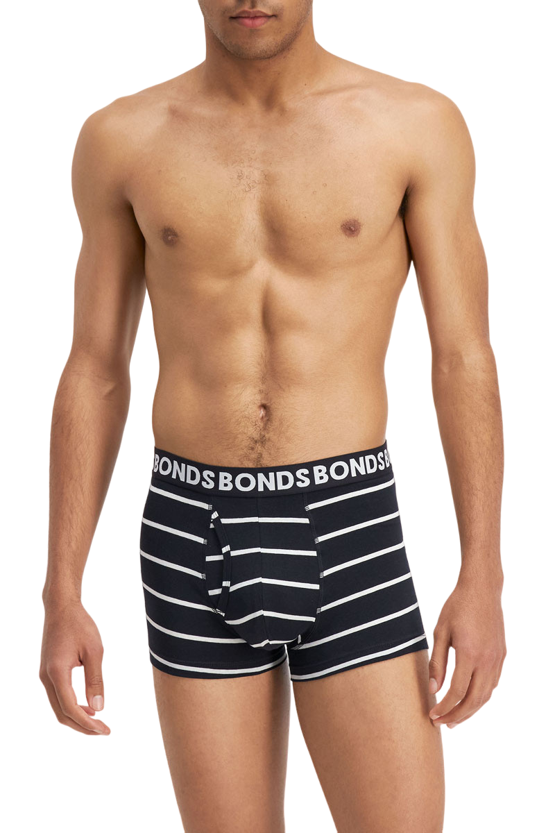 3 Pack Mens Bonds Everyday Trunks Underwear Multicoloured