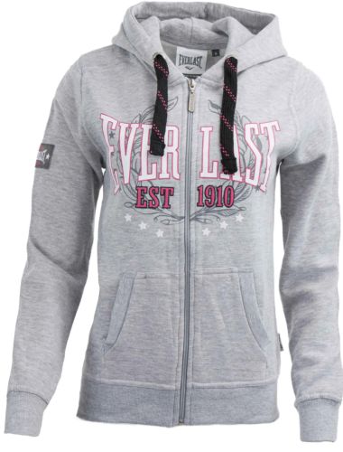 Womens Everlast Heritage Zip Hooded Hoodie Grey