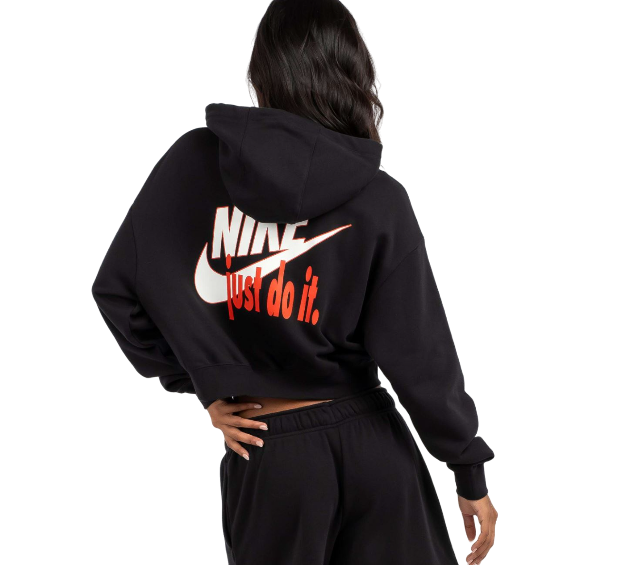 Womens Nike Club Fleece Sportswear Hoodie Black