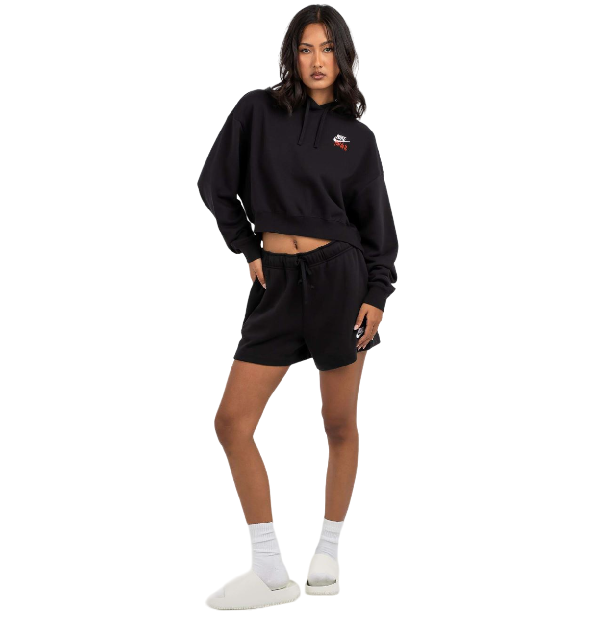 Womens Nike Club Fleece Sportswear Hoodie Black