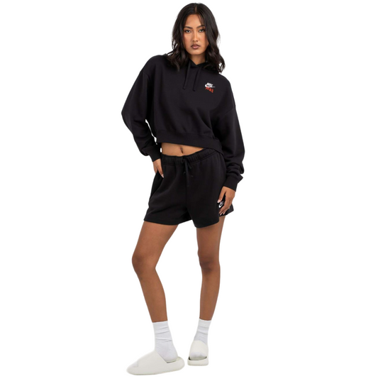Womens Nike Club Fleece Sportswear Hoodie Black