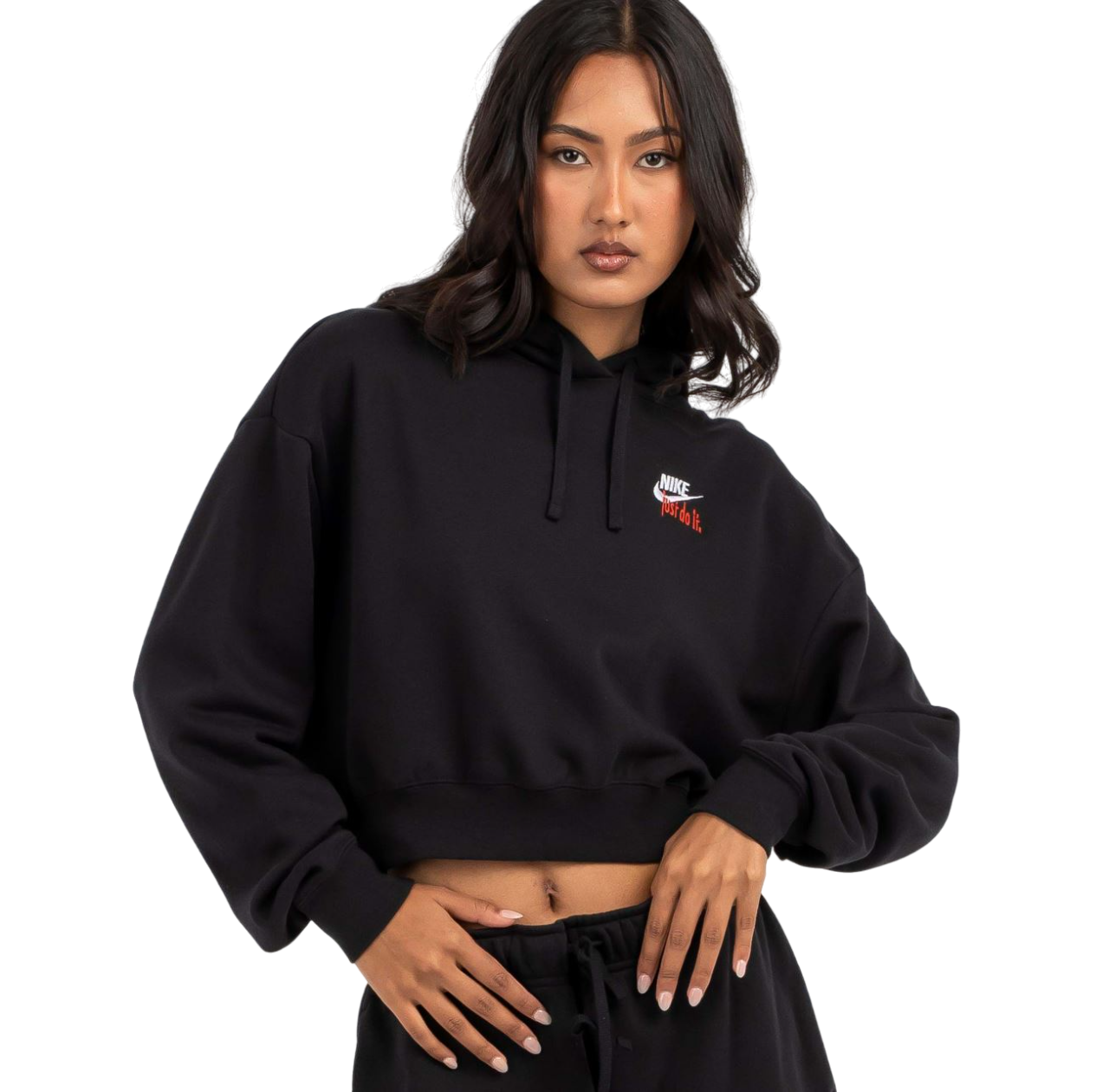 Womens Nike Club Fleece Sportswear Hoodie Black