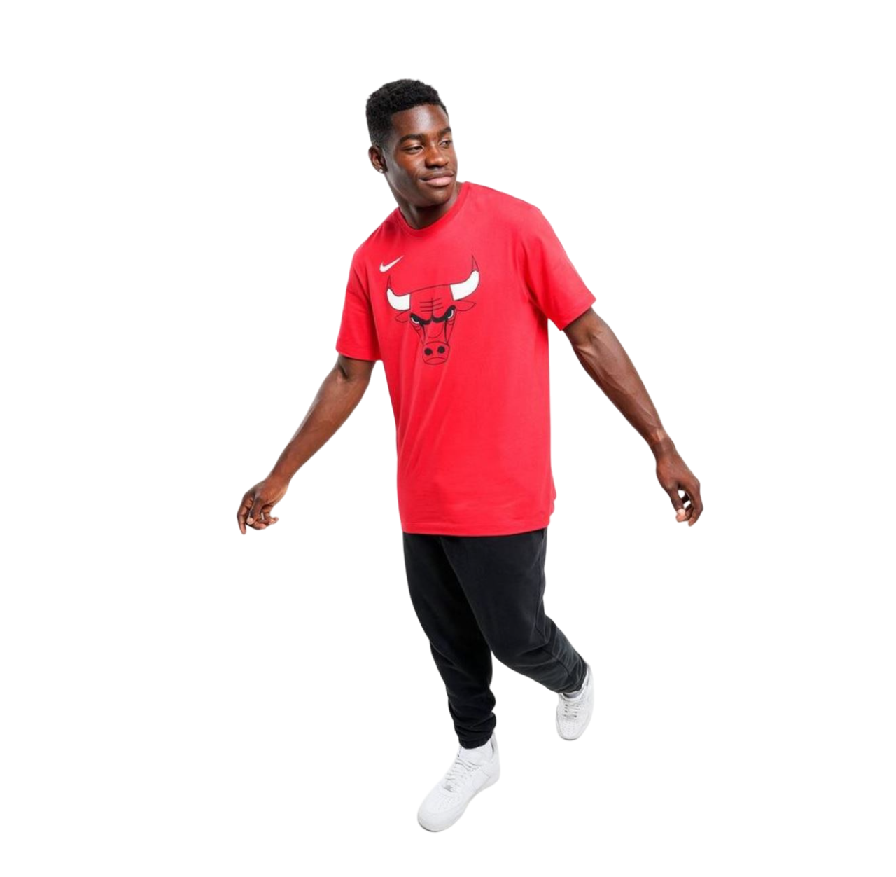 Mens Nike NBA Chicago Bulls Logo Essential Sportswear T-Shirt Red