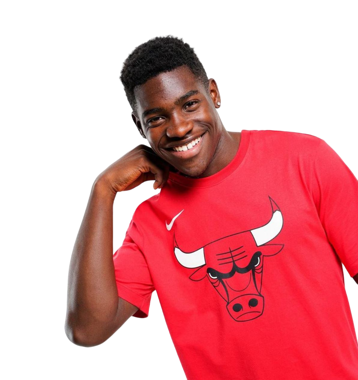 Mens Nike NBA Chicago Bulls Logo Essential Sportswear T-Shirt Red