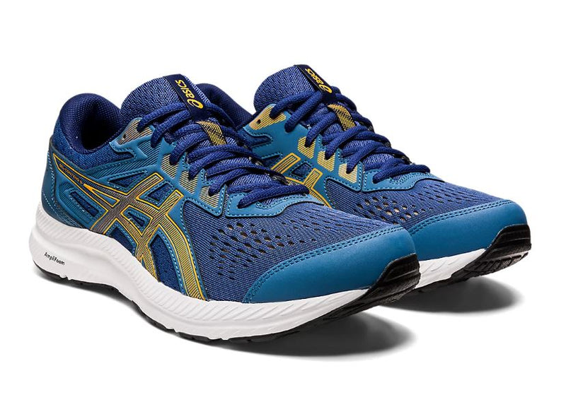Mens Asics Gel-Contend 8 Azure/Amber Athletic Running Shoes