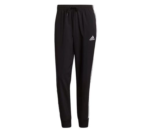 Mens Adidas Aeroready Essentials Tapered Cuff Trackies Black