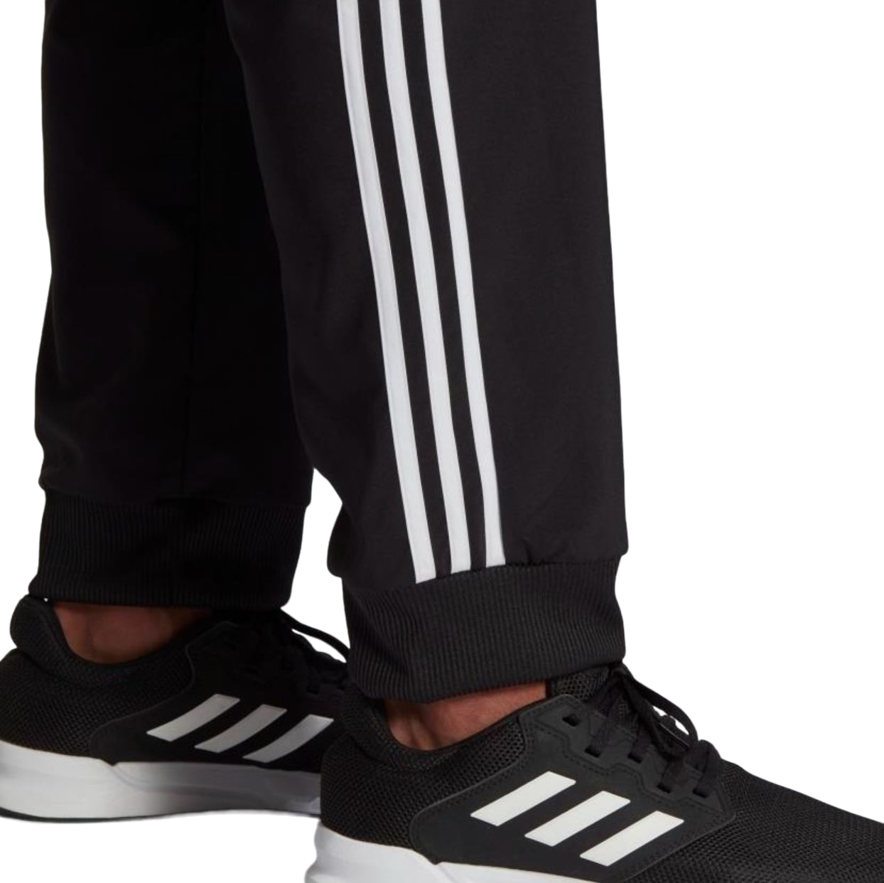 Mens Adidas Aeroready Essentials Tapered Cuff Trackies Black