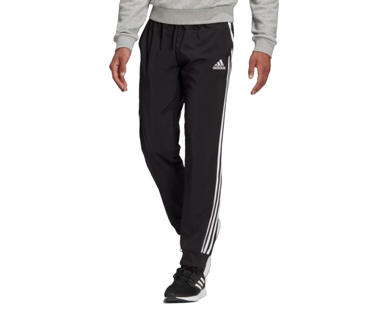 Mens Adidas Aeroready Essentials Tapered Cuff Trackies Black