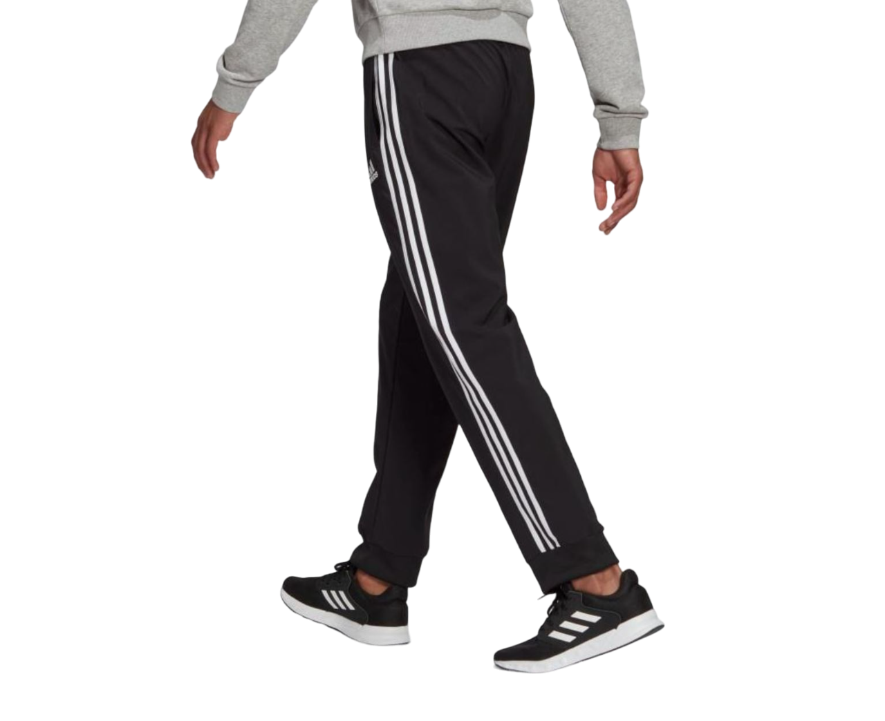 Mens Adidas Aeroready Essentials Tapered Cuff Trackies Black