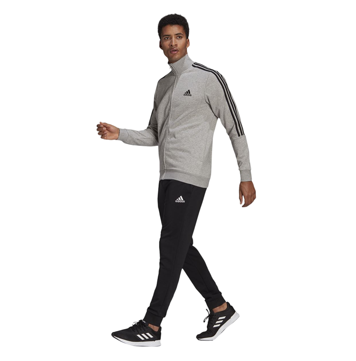 Mens Adidas Tracksuit Grey/Black