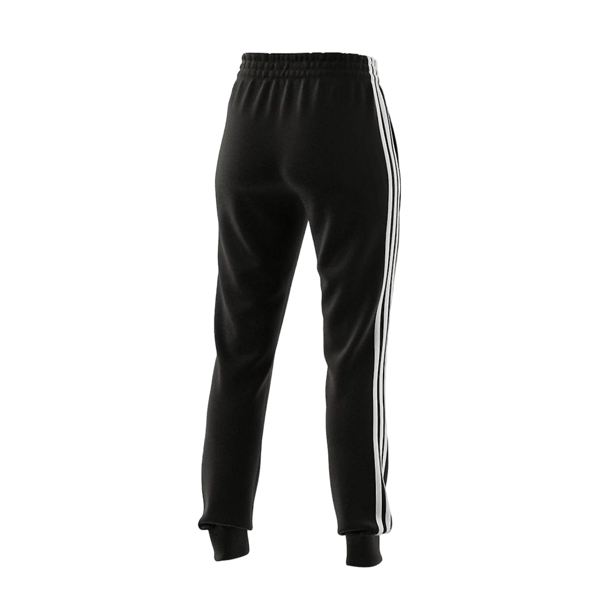 Womens Adidas Essentials French Terry Logo 3-Stripes Trackies Black