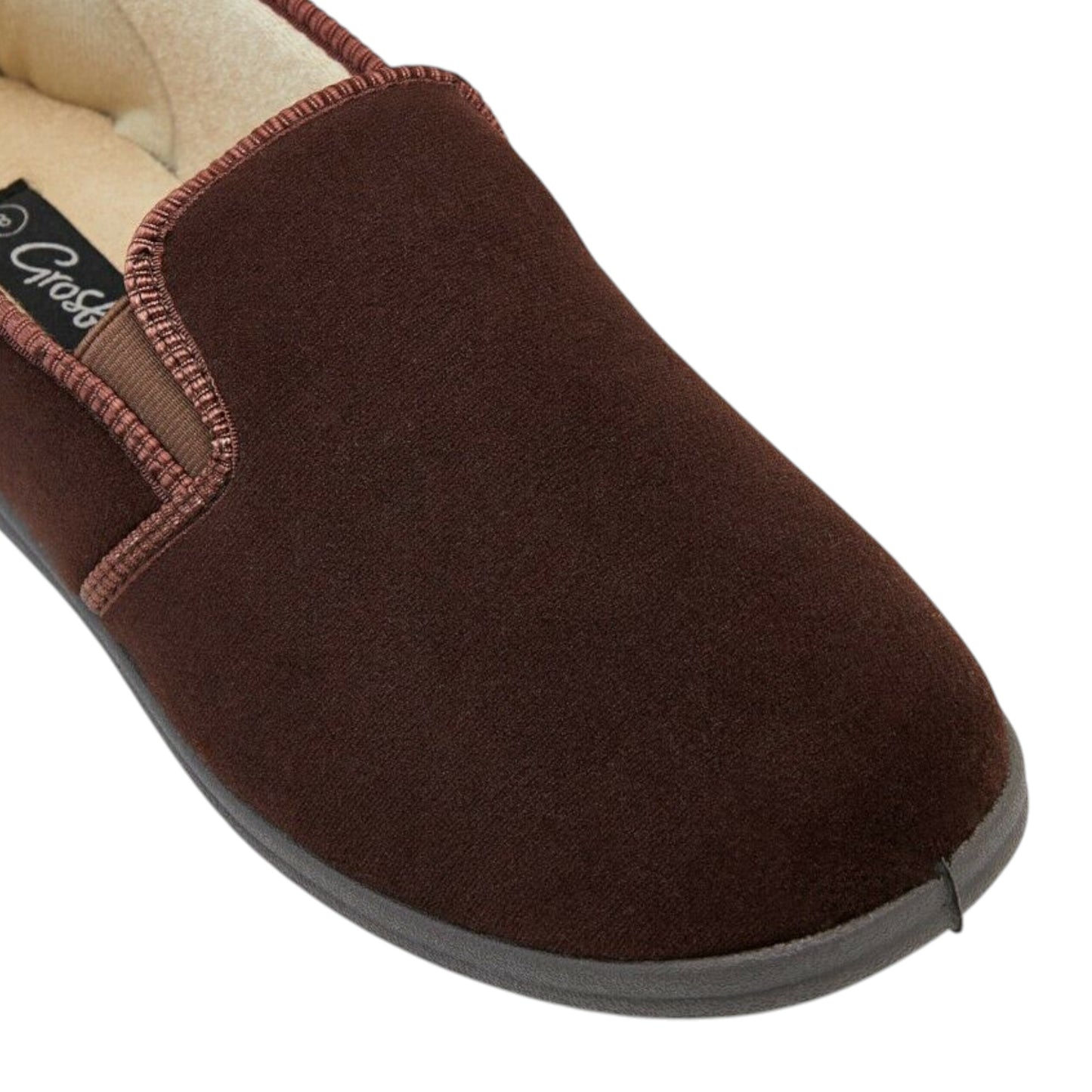 Mens Grosby Percy Slippers Chocolate