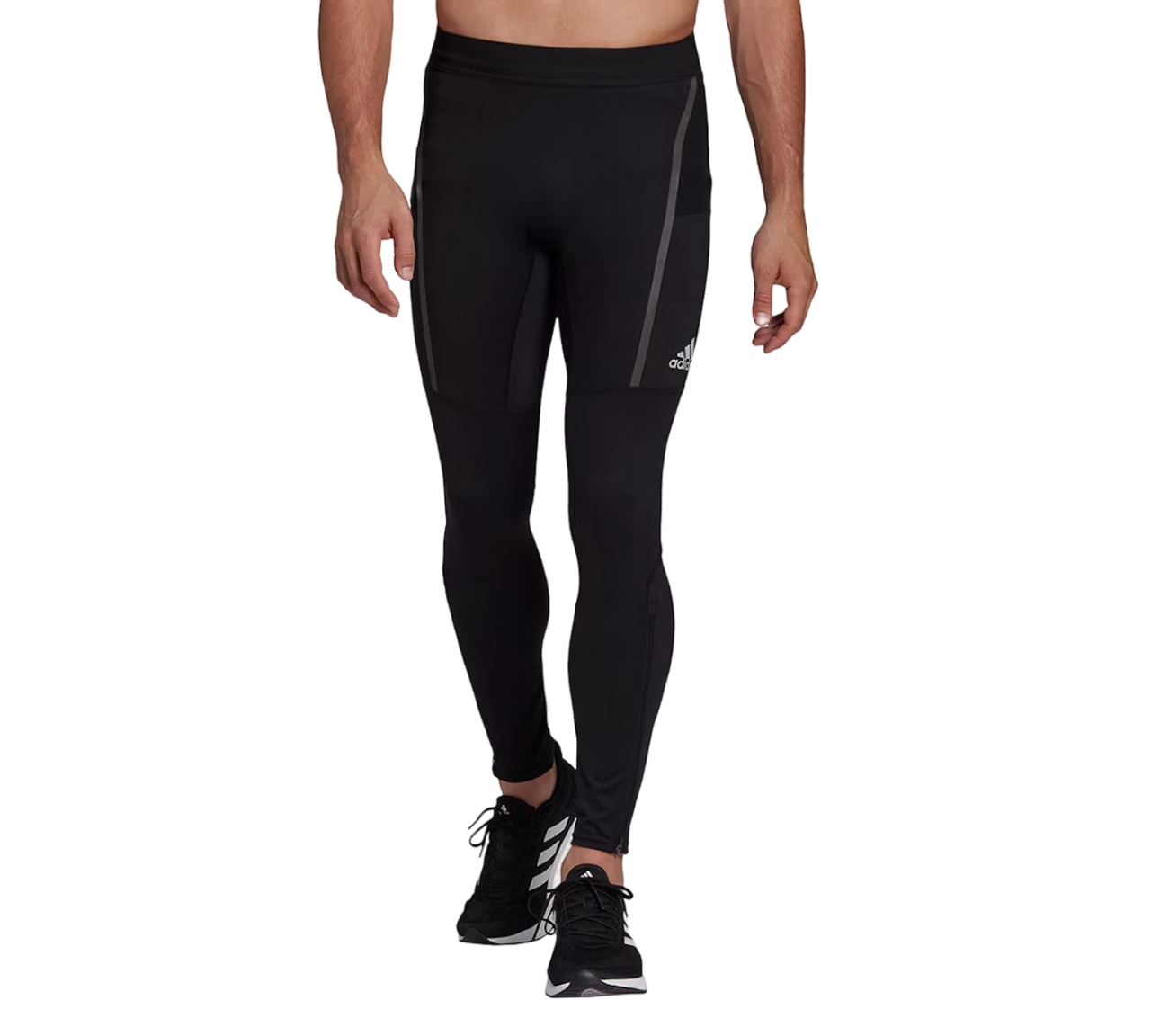 Mens Adidas Saturday Running Tights Black