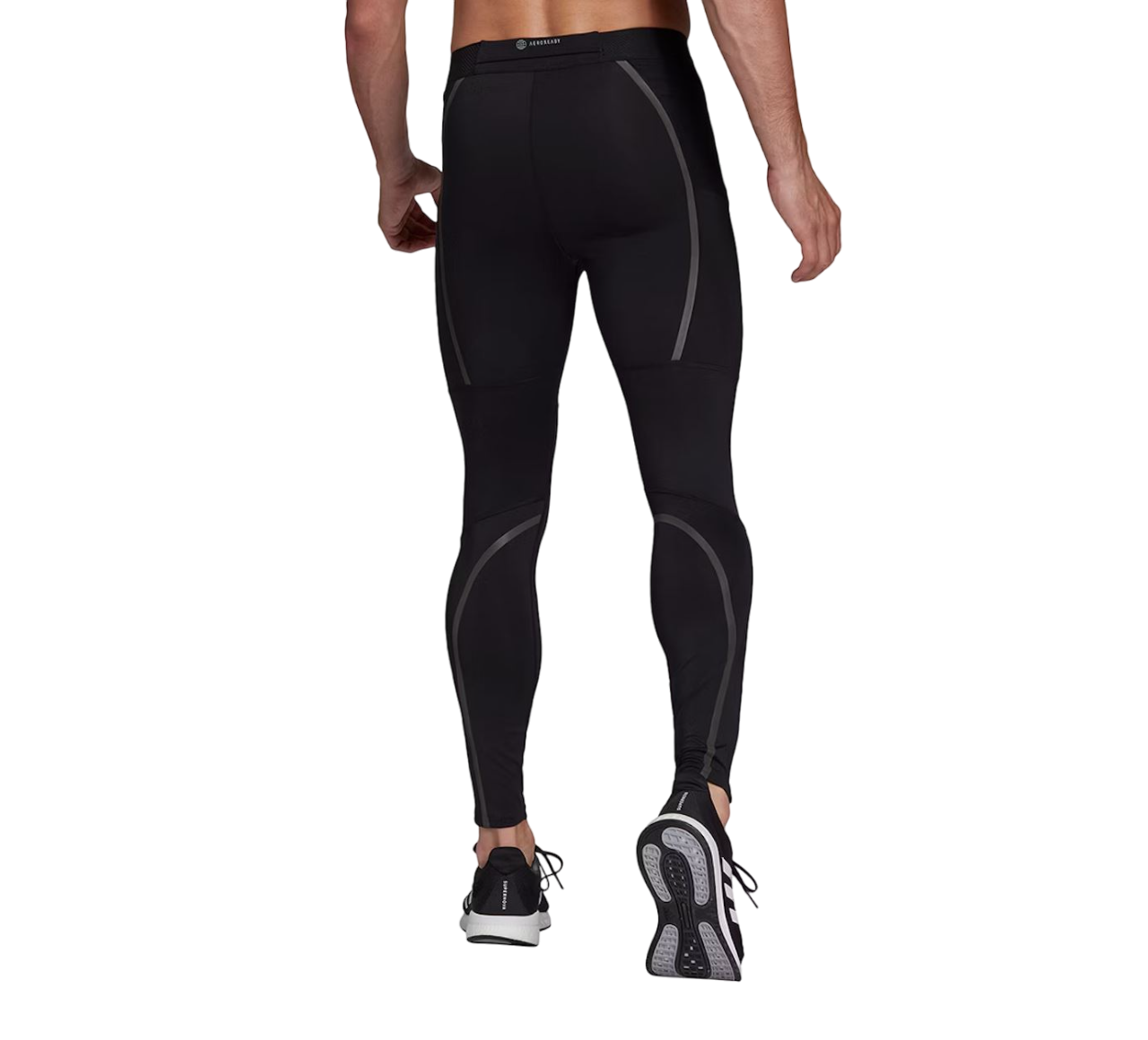 Mens Adidas Saturday Running Tights Black