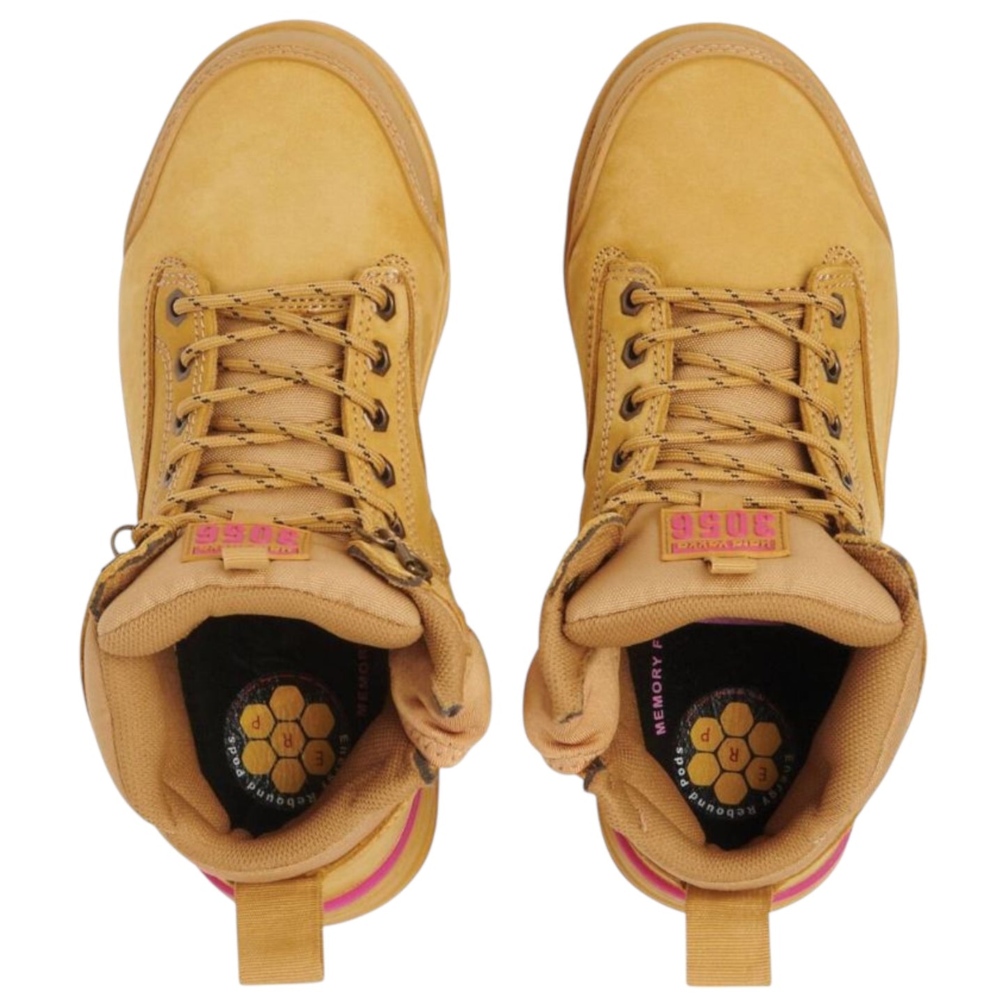 Womens Hard Yakka 3056 Lace Zip Boots Wheat