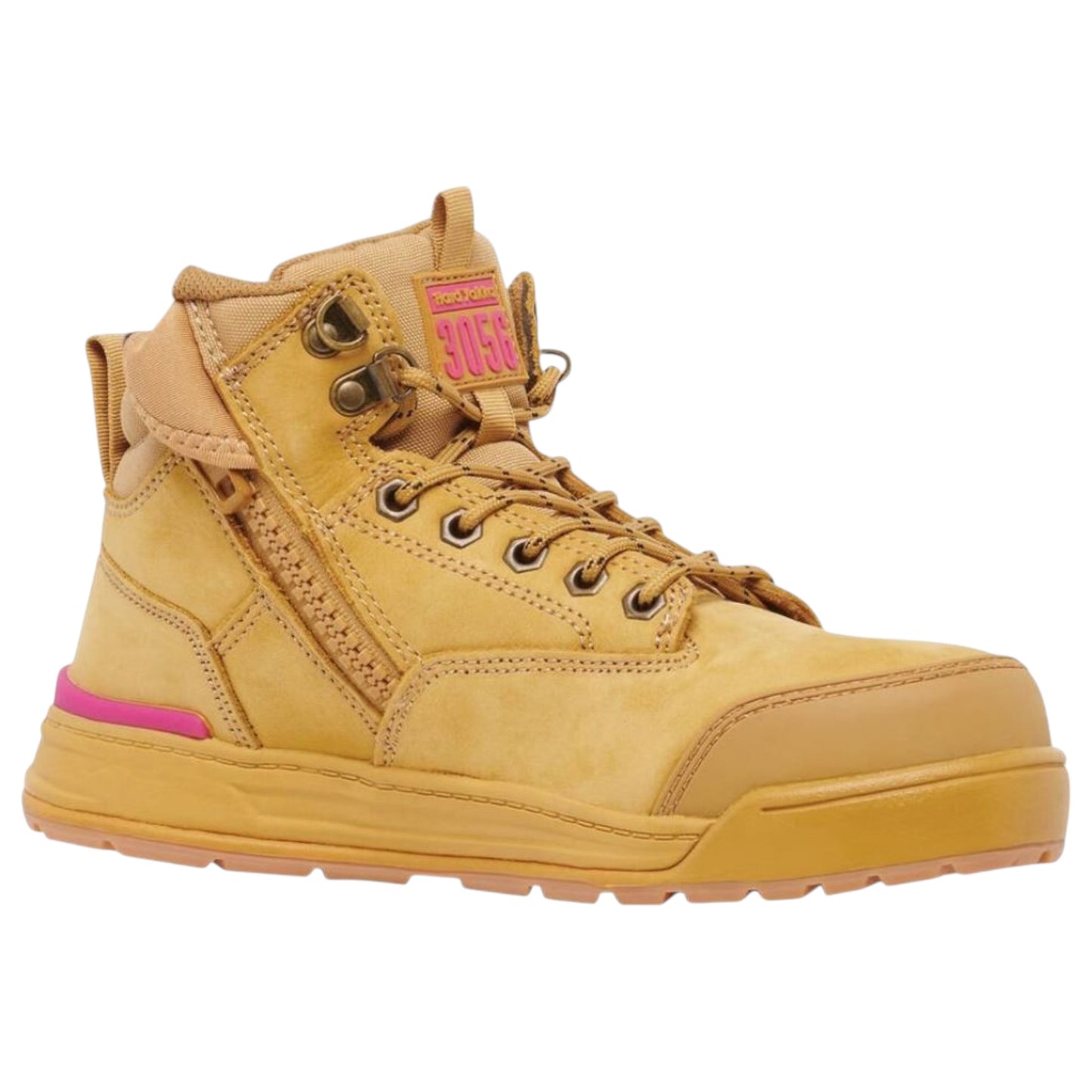 Womens Hard Yakka 3056 Lace Zip Boots Wheat