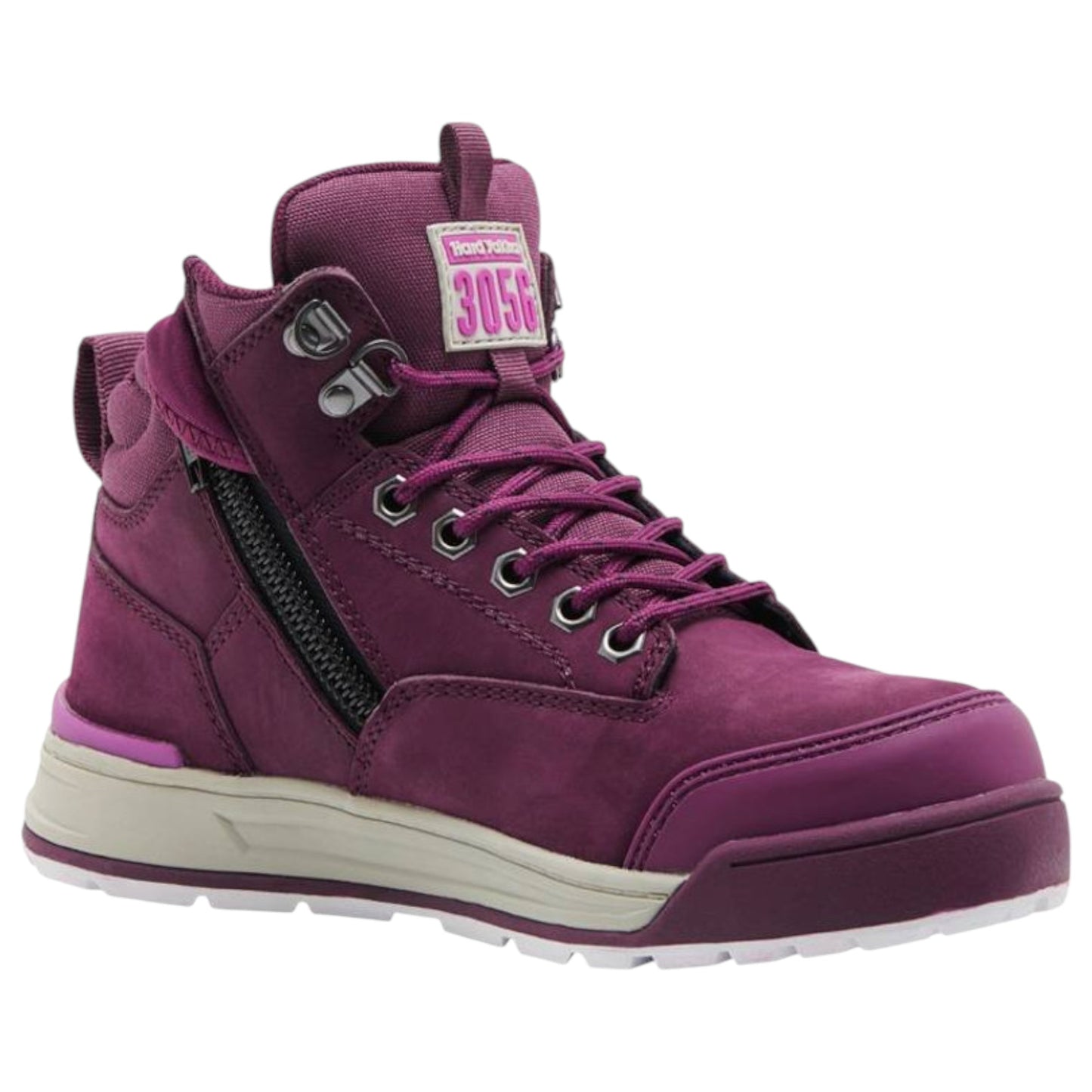 Womens Hard Yakka 3056 Lace Zip Boots Shiraz
