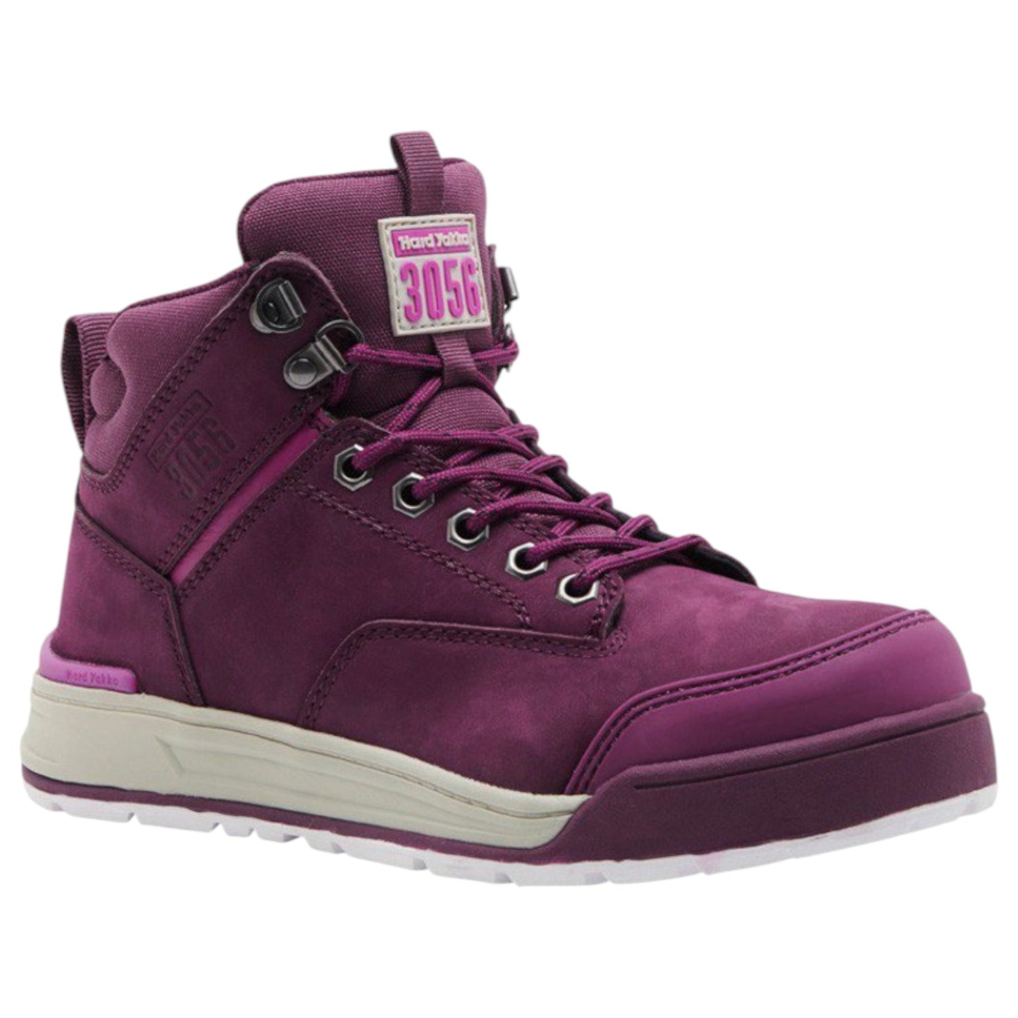 Womens Hard Yakka 3056 Lace Zip Boots Shiraz