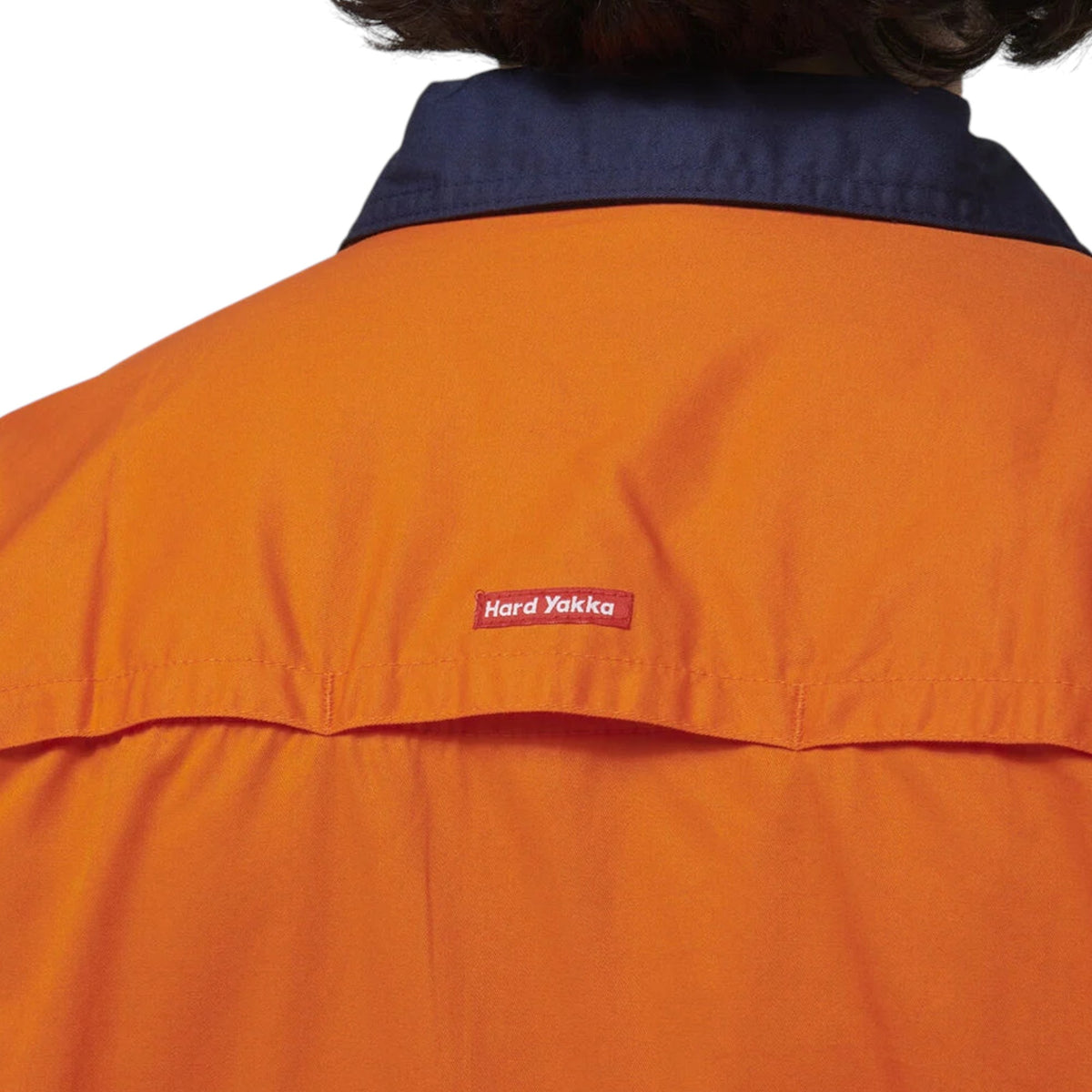 Mens Hard Yakka Core Hi-Vis Long Sleeve 2 Tone Taped Vented Cotton Long Sleeve Shirt Orange