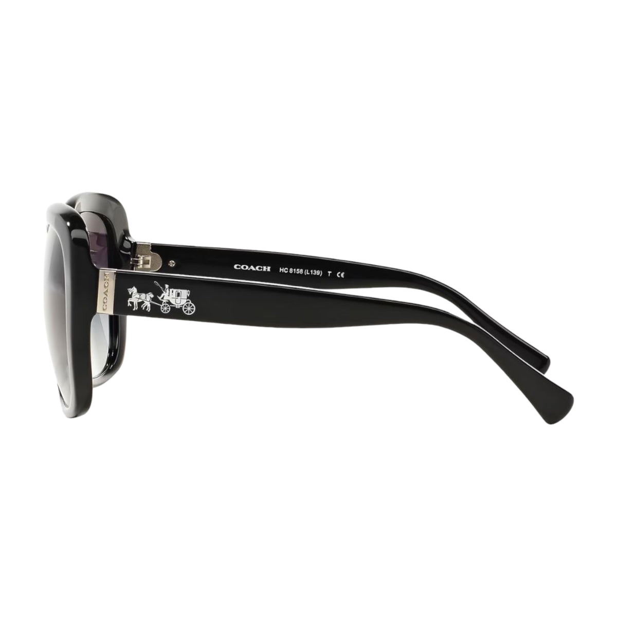 Womens Coach HC8158 Sunglasses Black/Grey Gradient