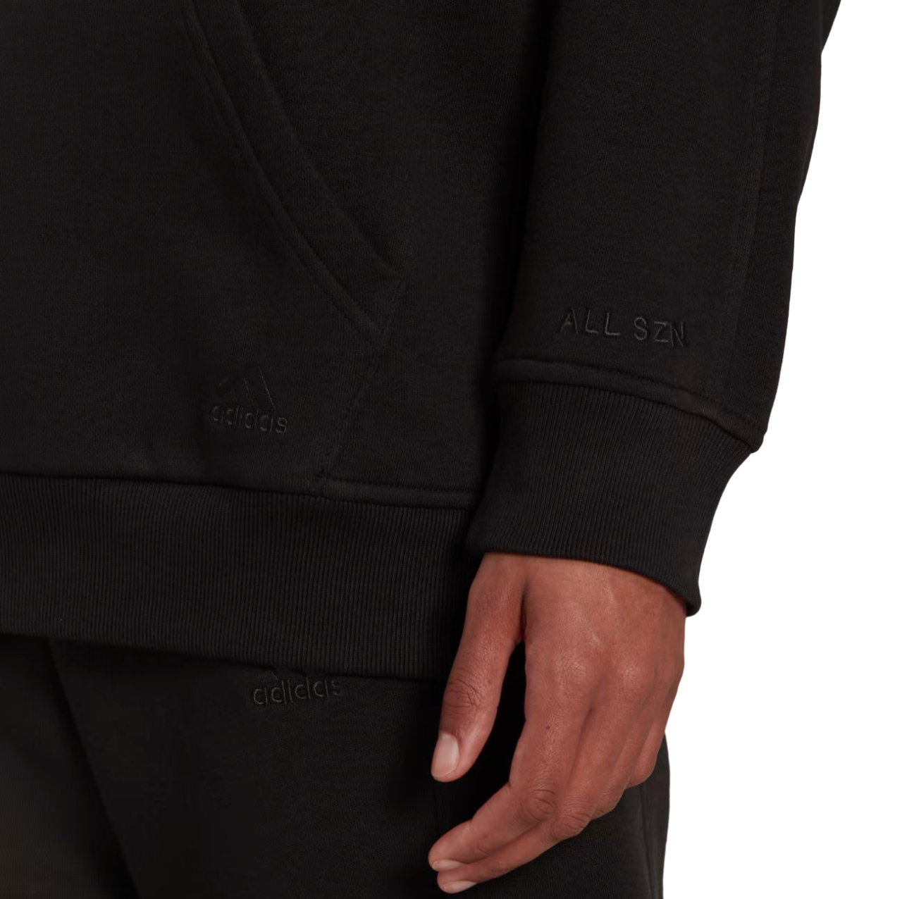 Womens Adidas ALL SZN Fleece Boyfriend Hoodie Black
