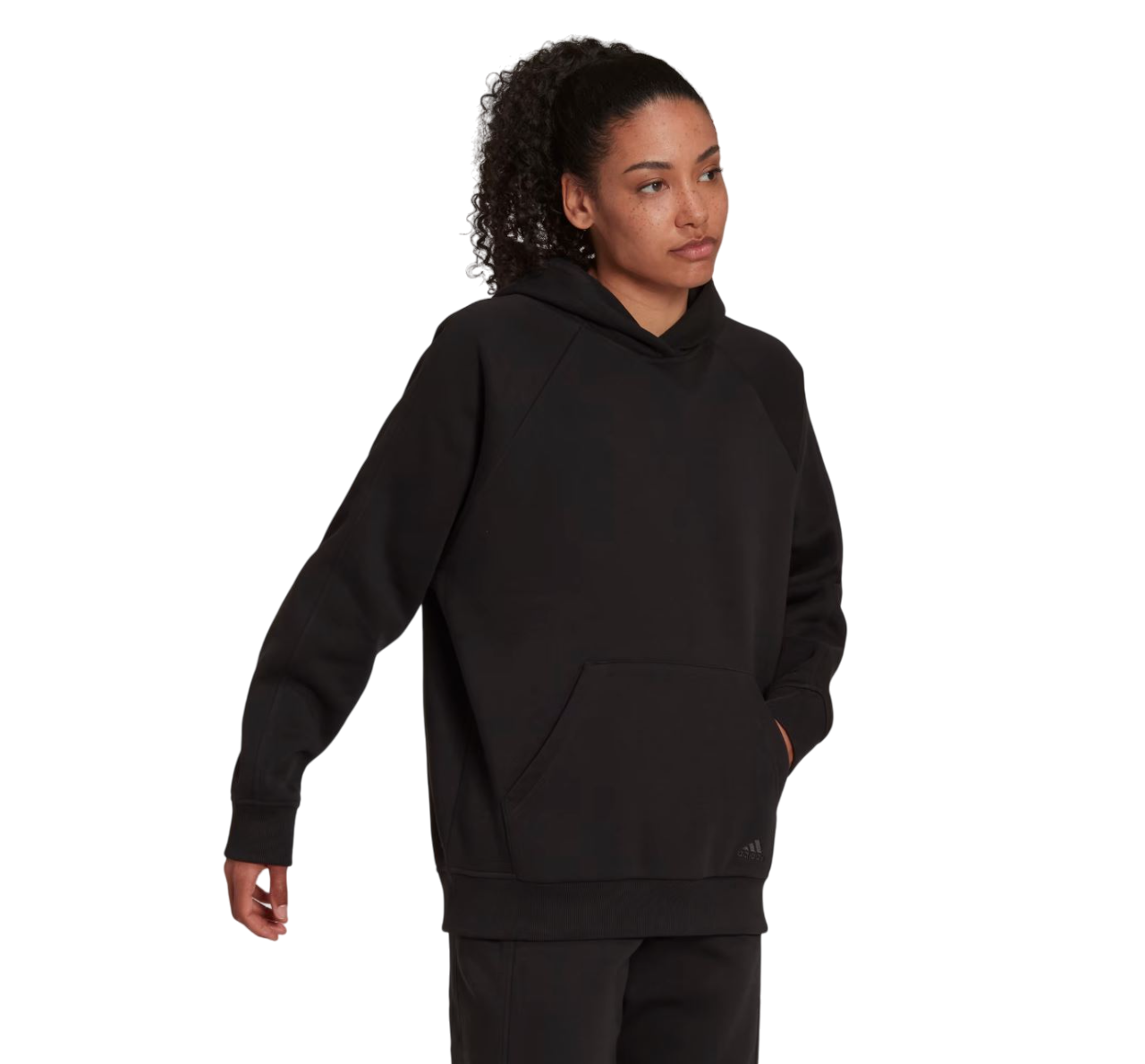 Womens Adidas ALL SZN Fleece Boyfriend Hoodie Black
