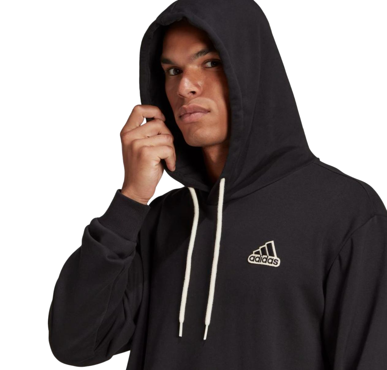 Mens Adidas Essentials Feel Comfy Hoodie Black