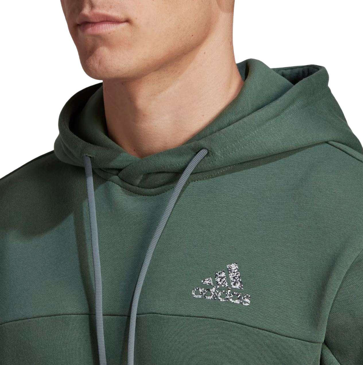Mens Adidas Stadium Fleece Badge of Sport Hoodie Green