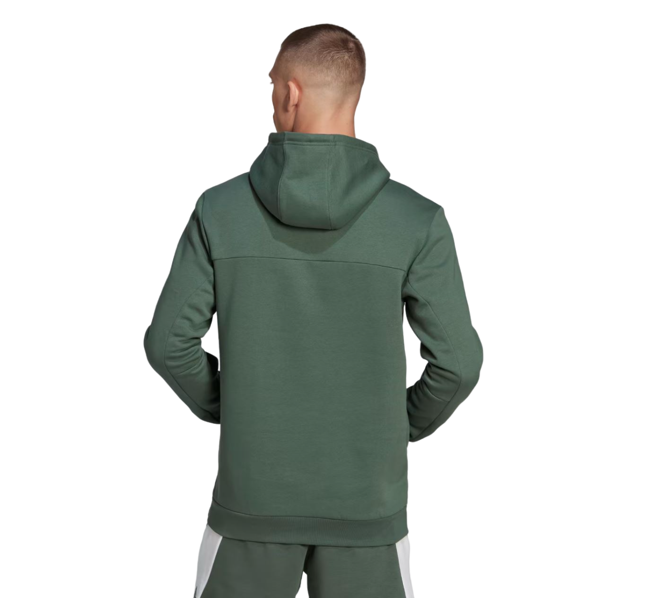 Mens Adidas Stadium Fleece Badge of Sport Hoodie Green
