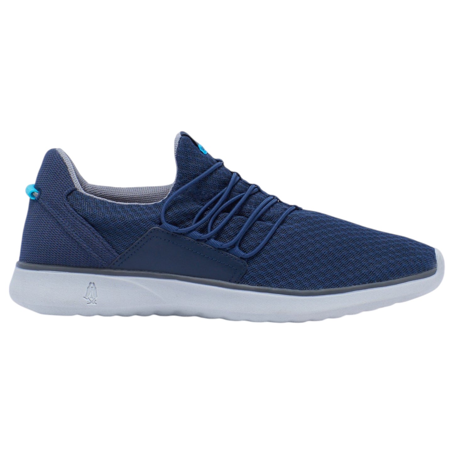 Mens Hush Puppies The Good Bungee Shoes Navy Textile