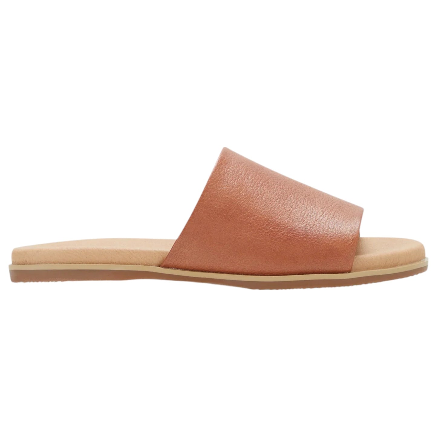 Womens Hush Puppies Paradise Slides Dark Tan