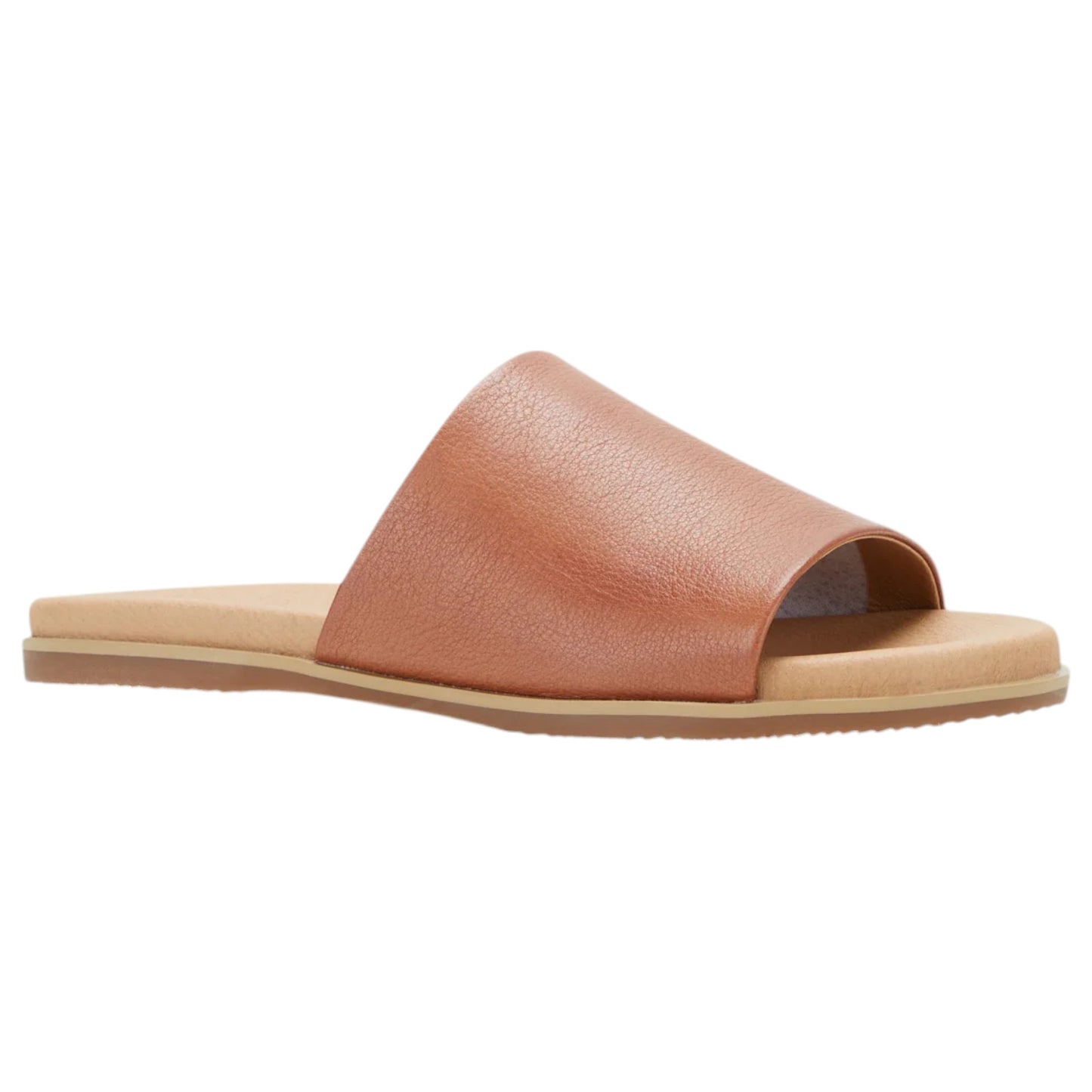 Womens Hush Puppies Paradise Slides Dark Tan