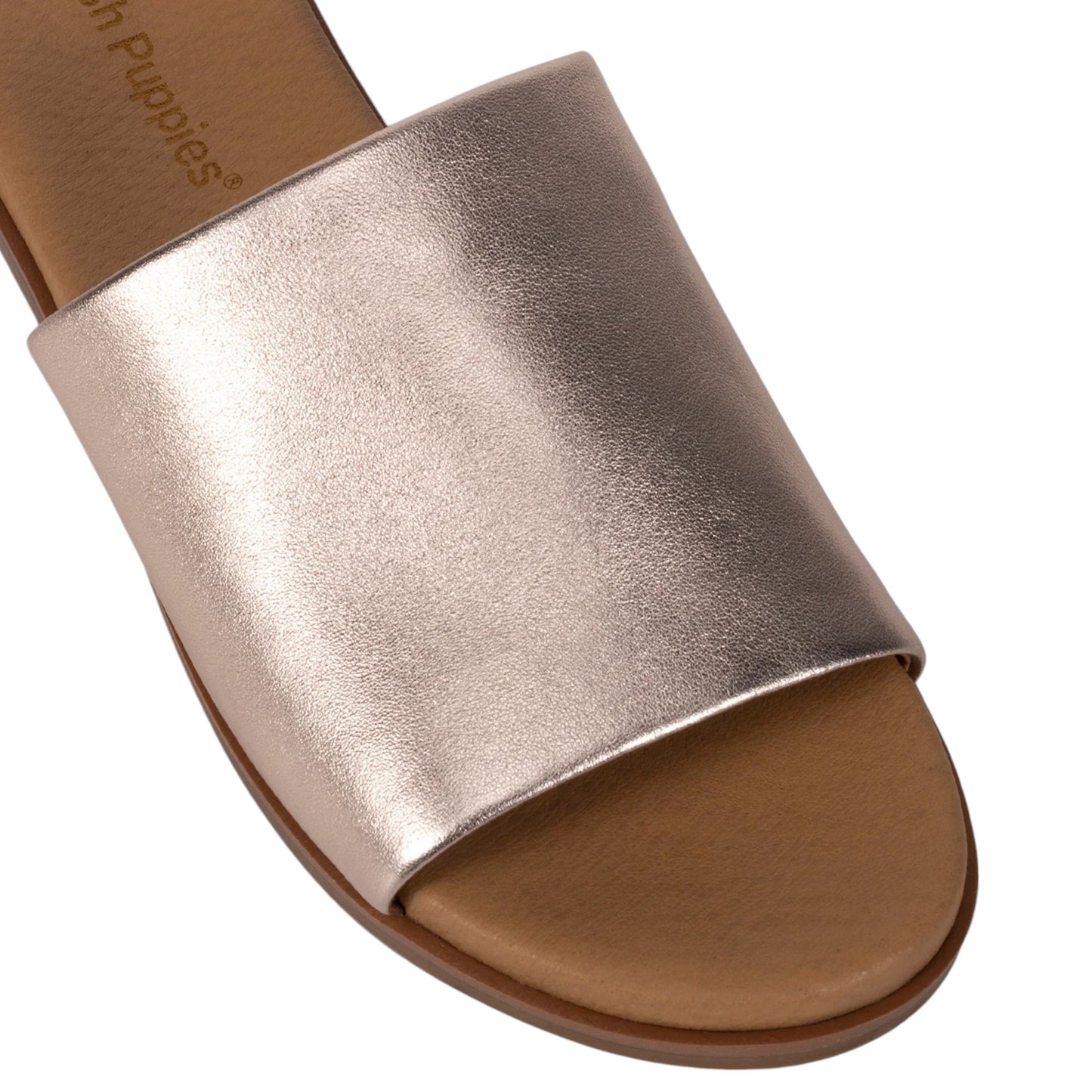 Womens Hush Puppies Paradise Slides Rose Gold