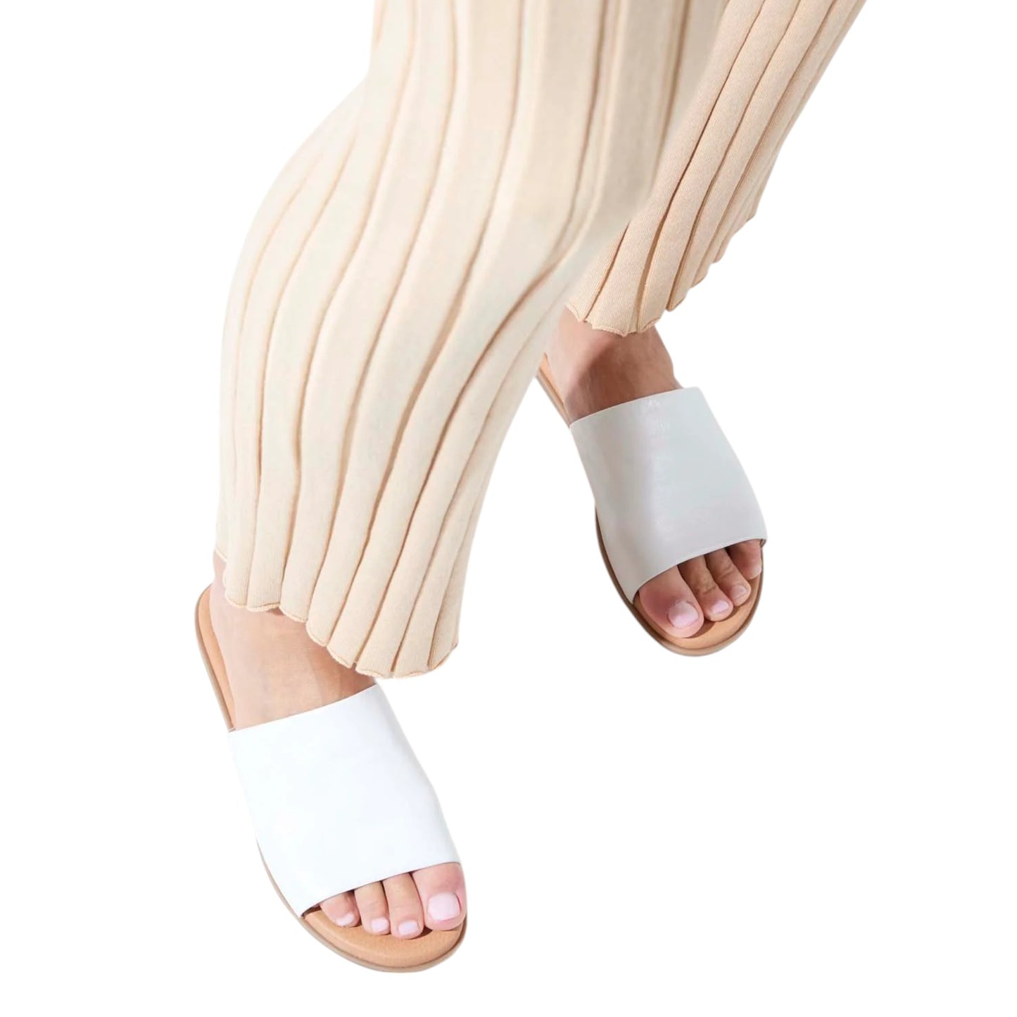 Womens Hush Puppies Paradise Slides White