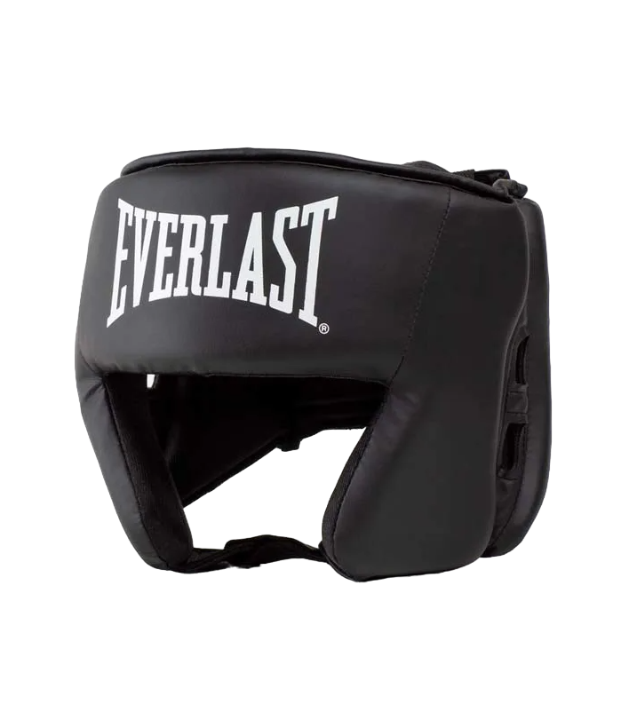 Mens Everlast Core Protective Leather Head Gear Black