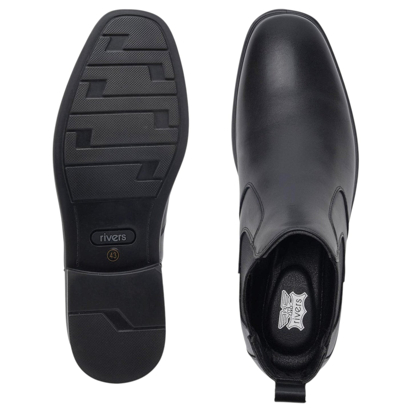 Mens Rivers Ivan Chelsea Boots Black