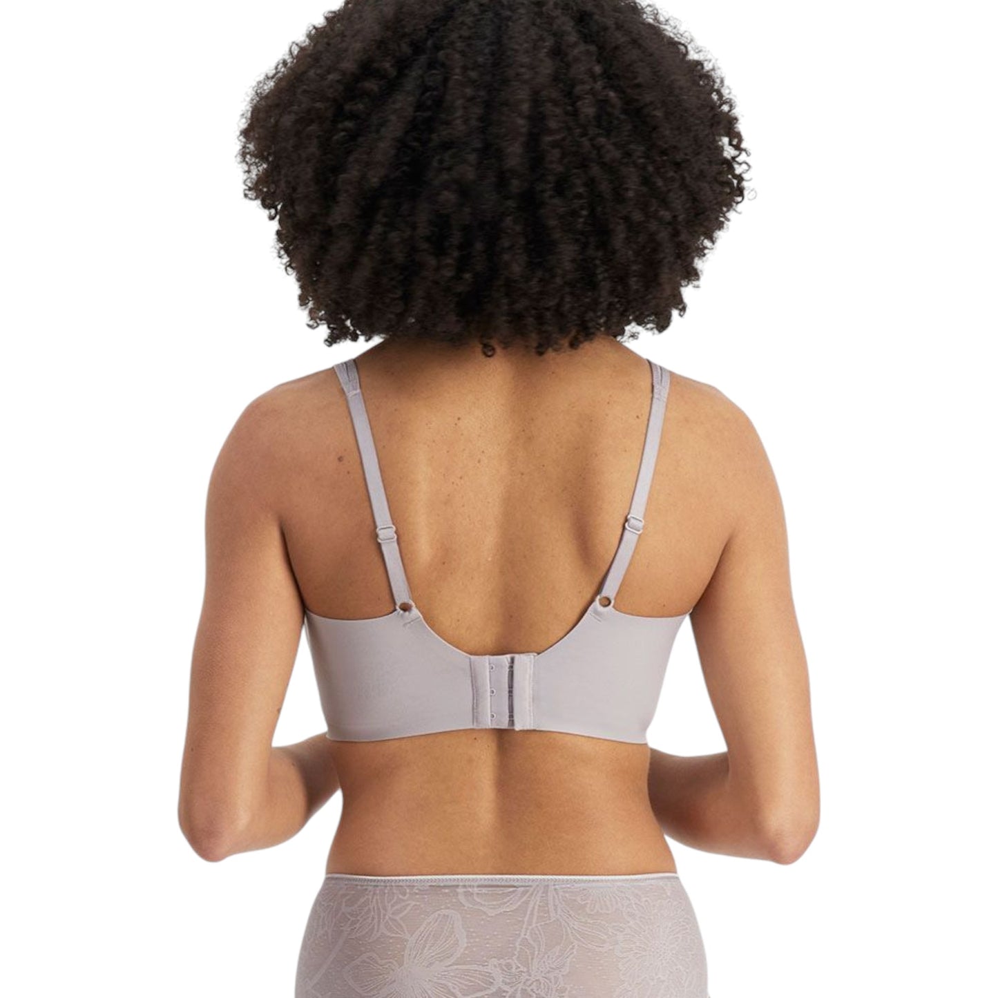 Womens Jockey No Panty Line Promise Bloom Wirefree Bra Parisian Grey