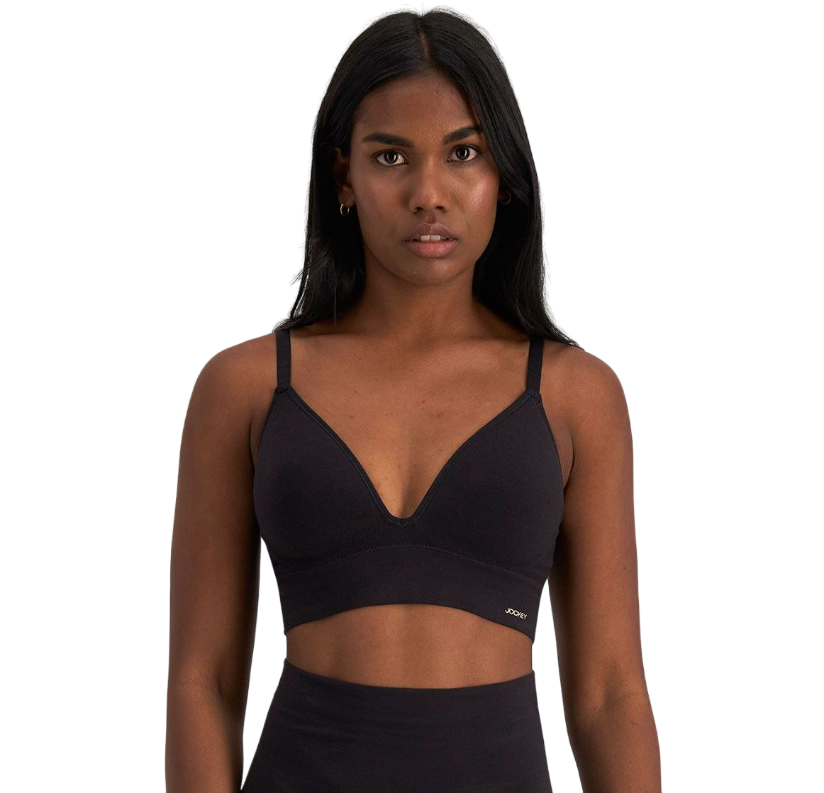 Womens Jockey Skimmies Bralett Lightweight Bra Black