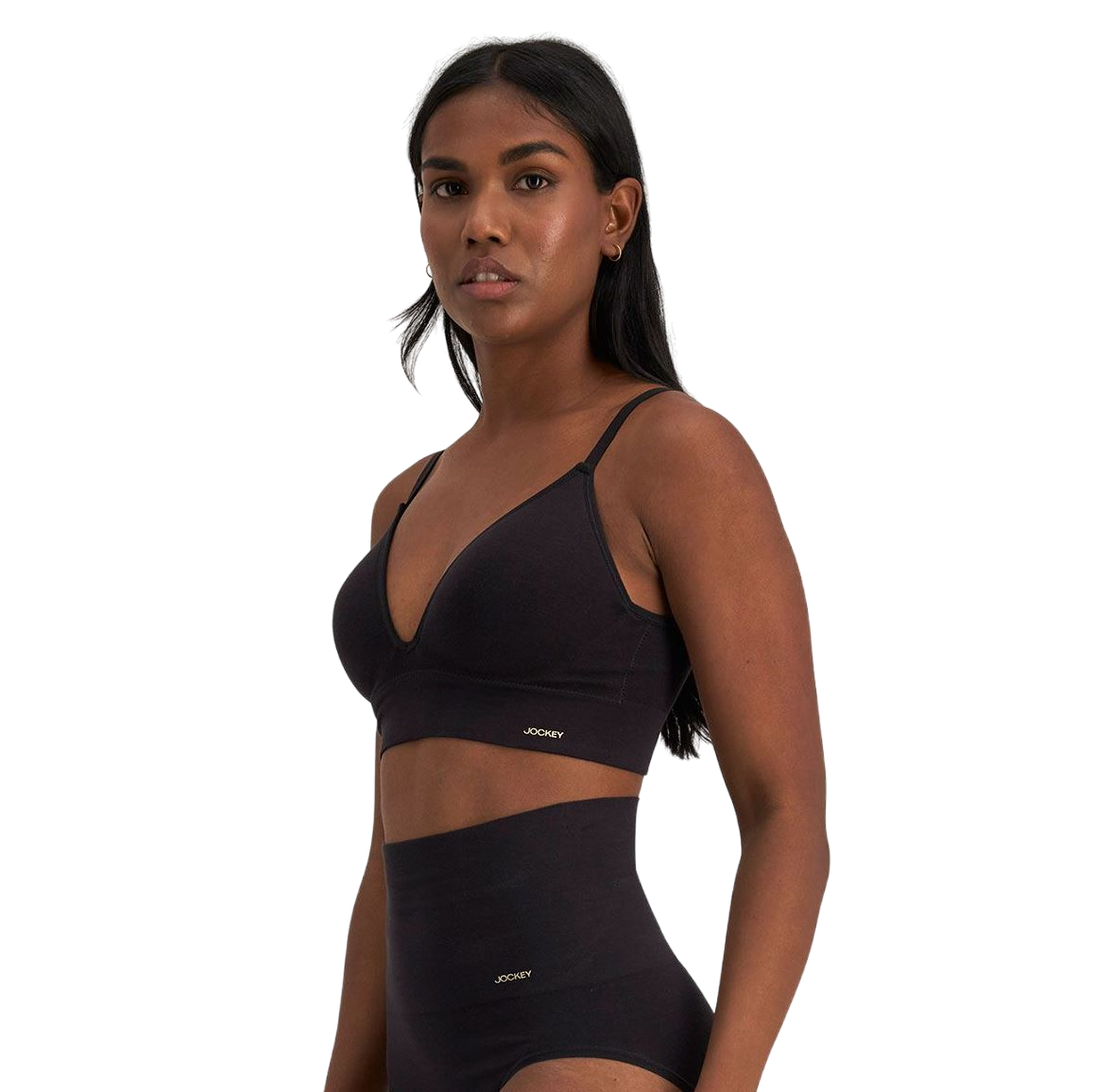 Womens Jockey Skimmies Bralett Lightweight Bra Black