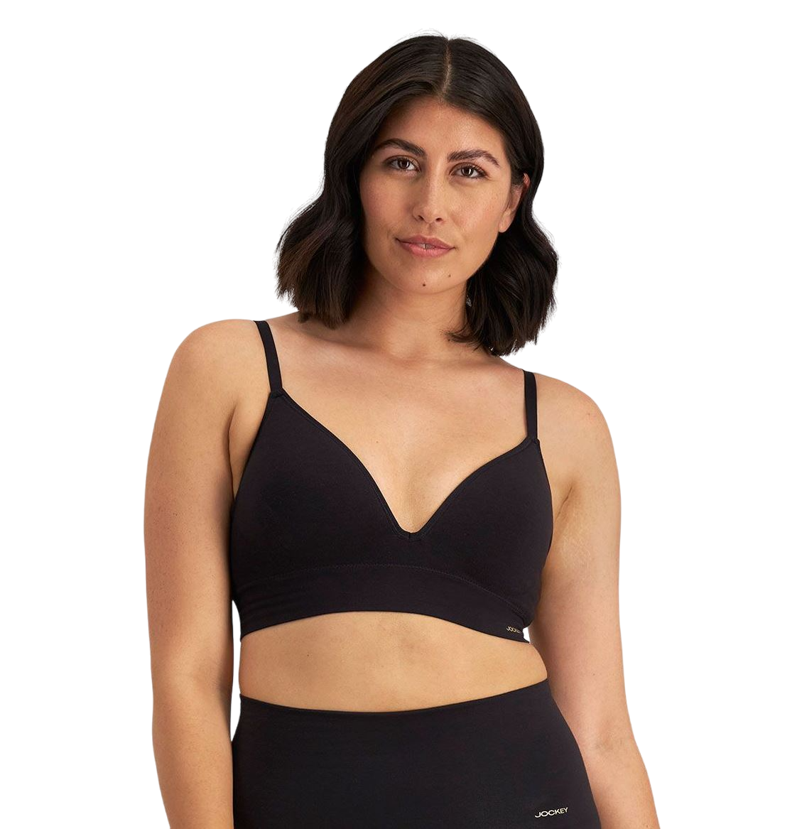 Womens Jockey Skimmies Bralett Lightweight Bra Black