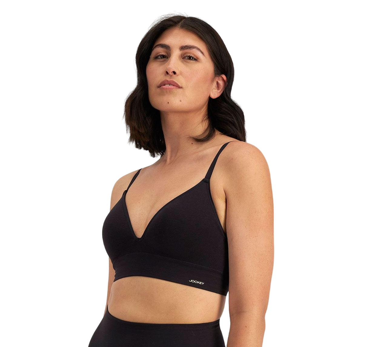 Womens Jockey Skimmies Bralett Lightweight Bra Black