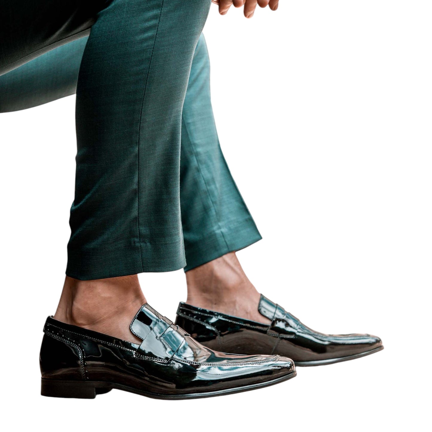 Mens Julius Marlow Jax Shoes Black Patent